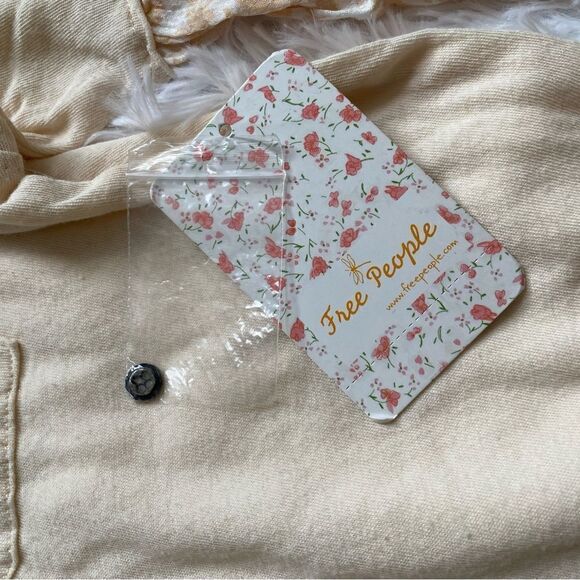 Free People We The Free Jade Tunic Top NEW Cream Balloon Sleeve Women’s Medium - Picture 10 of 12